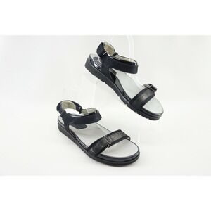 Earthies by Earth Argo Black Mesh Comfort Platform Flat Sandals Women's SZ 12 B